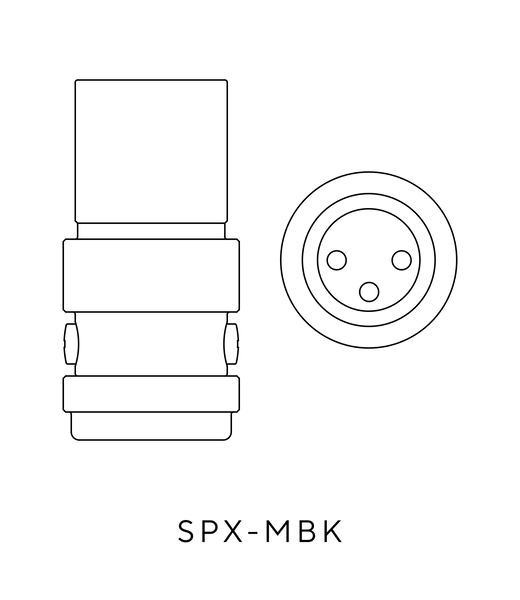 SPX-M — Straight XLR Male Connector